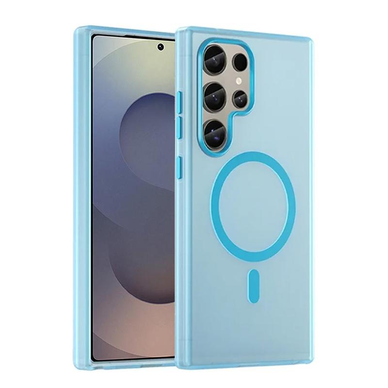 Pro Magsafe Matný Bonbónový Průsvitný Kryt na Telefon Pro Samsung Galaxy S25 S24 Ultra S23 Plus FE Nárazuvzdorný Kryt pro Bezdrátové Nabíjení