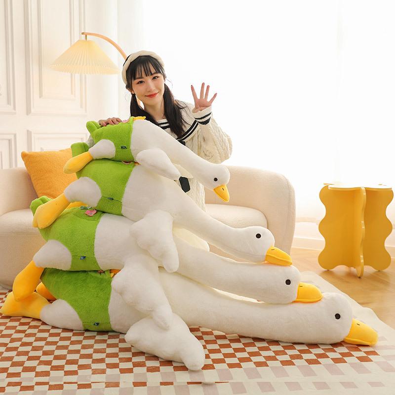 Writing A Notebook Unisex White Big Goose Pillow Doll Plush Toy Sleeping Pillow Rag Doll Doll Home Decoration