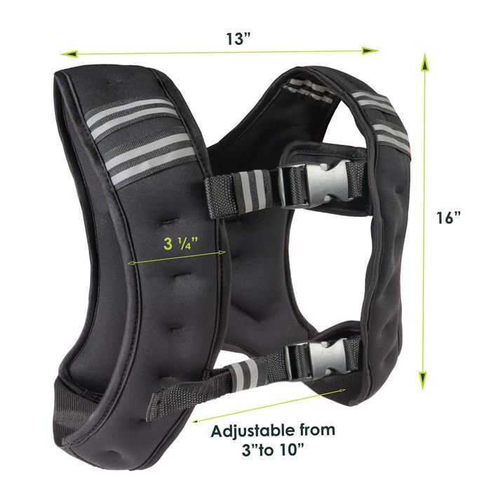 Gilet de musculation - prosourcefit - ps-1154-fwv-10 - 2,7 à 5,4 kg - sangles réglables - taille unique