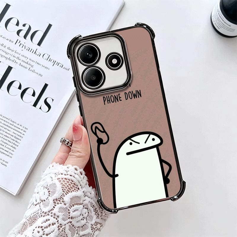 Funny Dont Touch My CallPhone Plating Phone Case For Xiaomi Redmi Note 14 15 Pro Plus 13 12 11 11S 11T 10 9S 9 5G Anti-Fall Aira