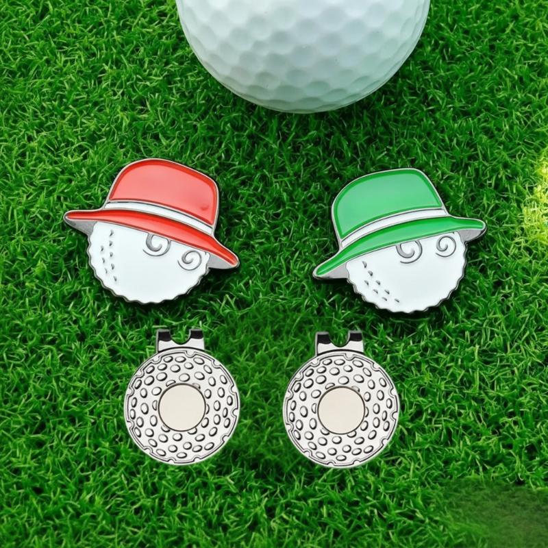 Golf Ball Markers with Strong Magnetic Hat Clips Non-slip Magnetic Golf Tools for Men Women Golfers Outdoor Course