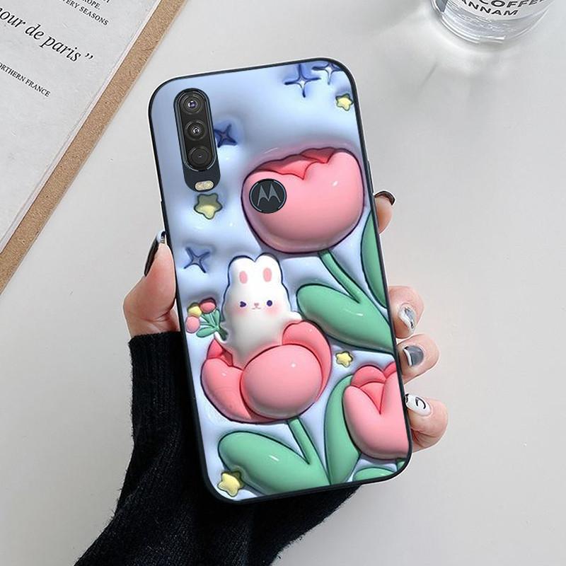 

Для Motorola Moto One Action One Hyper Чохол Милий Мультяшний Квітковий Тонкий М який Силіконовий Чохол для Телефона Для Moto One Vision Funda Coque For Moto One Vision