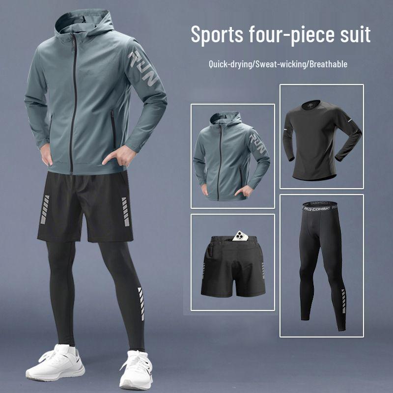 

Men s Quick-Dry Running & Cycling Sports Suit - Autumn Jacket for Outdoor Activities XL [120-140 lbs]