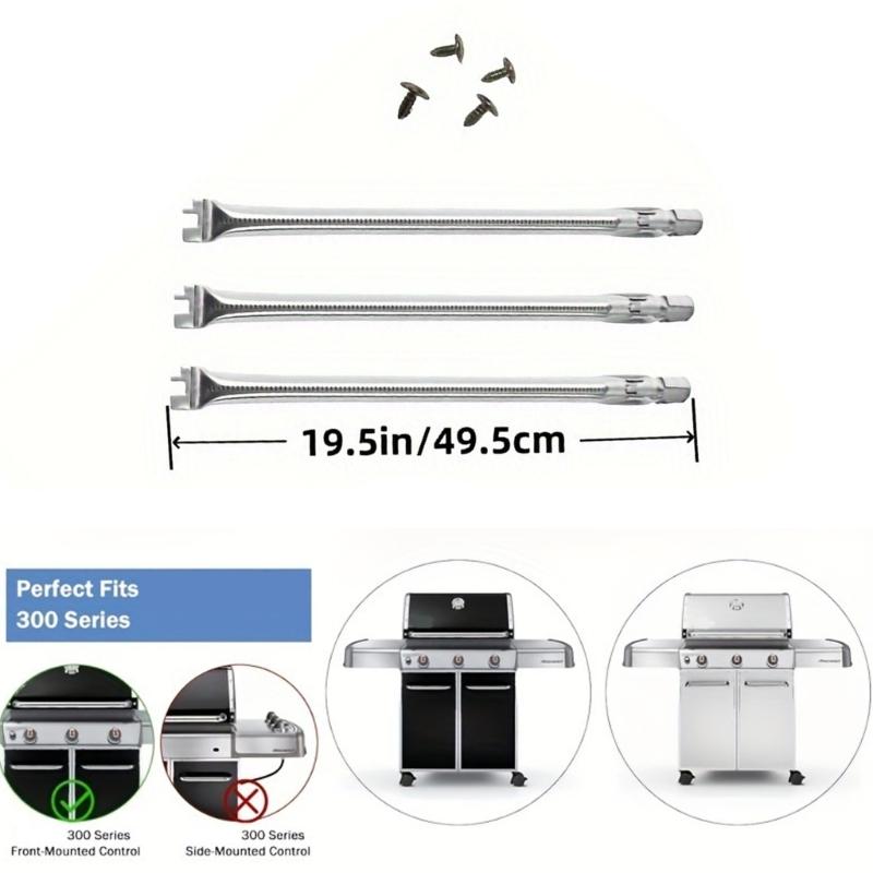 Easy Installation Burners Tube Set Suitable for Optimal Grill Efficiency Featuring Corrosion Resistance and Simple Setup