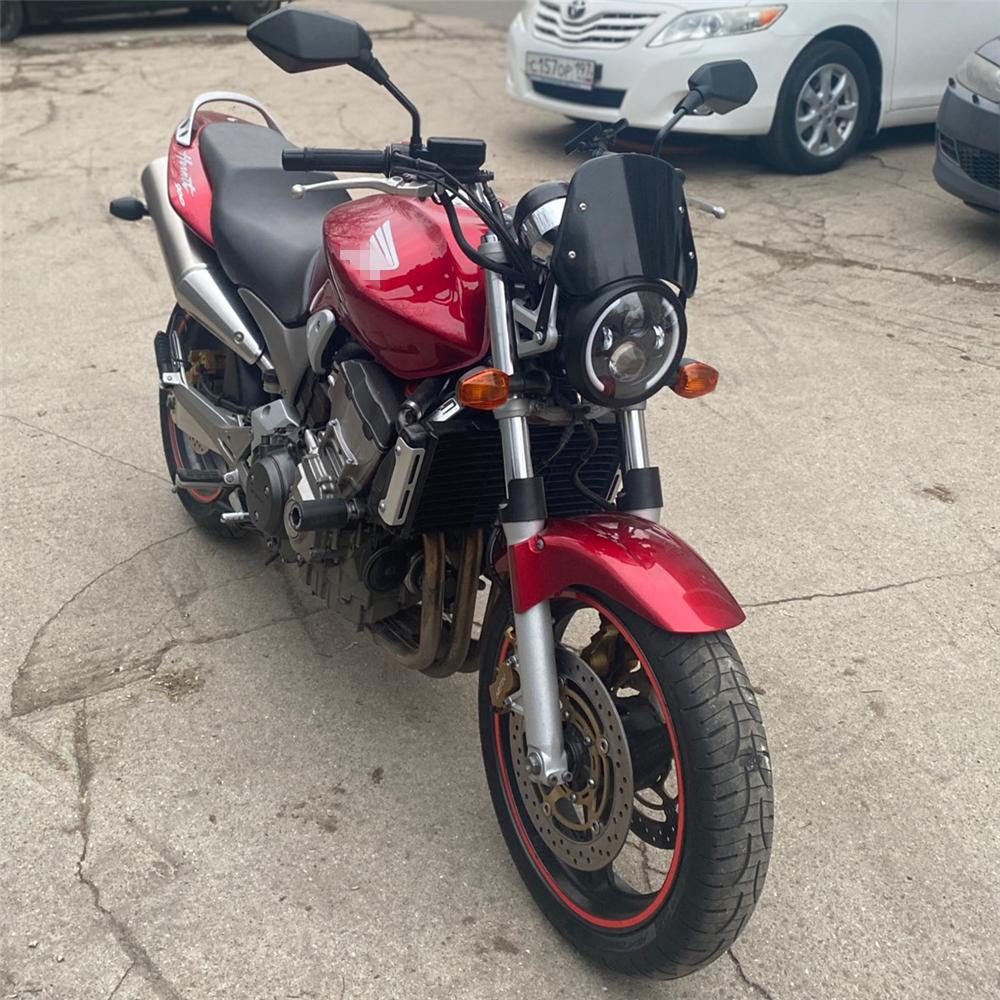 Black Skull Motorcycle 5"-7" Headlight Windshield Wind Deflector Windscreen Universal for Harley Honda Yamaha Instrument Visor