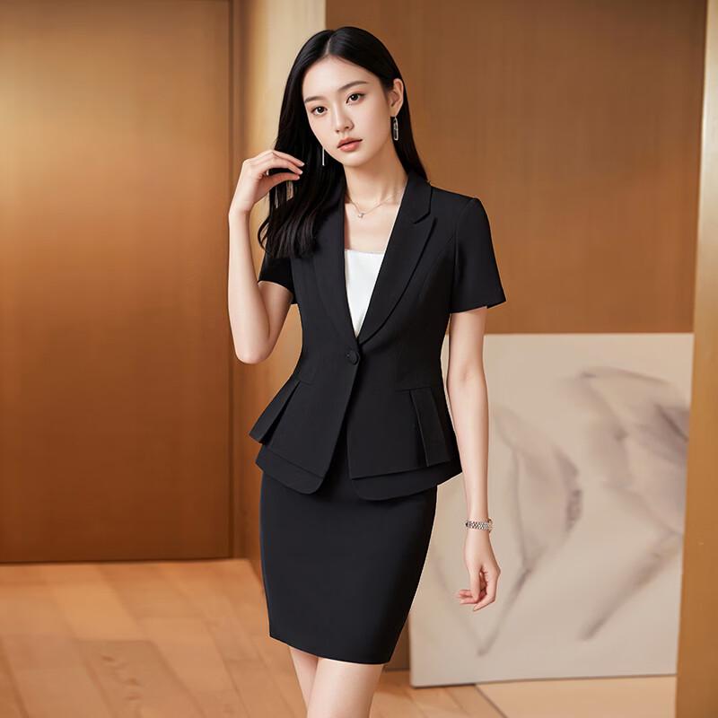 Women s Short-Sleeve Professional Suit Set 2XL