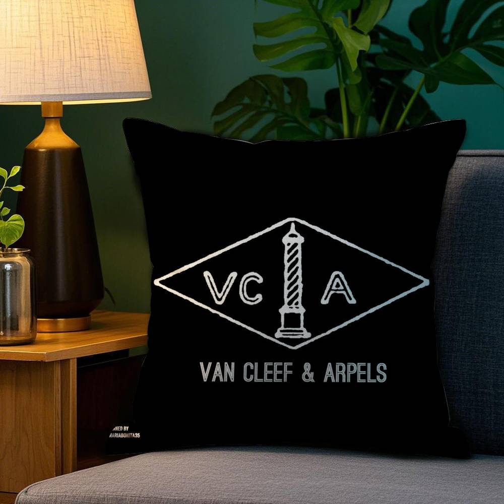 V-Van C-Cellf Arpels Poszewka Pluszowa Tkanina Miękka Dwustronny Nadruk Pokrowiec na Poduszkę na Sofę Poszewki na Poduszki Dekoracyjne