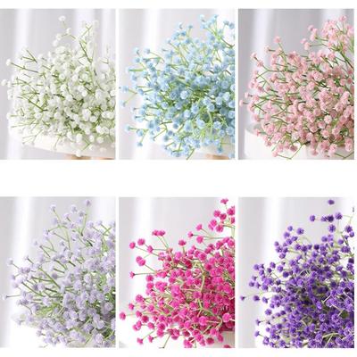 108Heads Artificial Flowers Plastic Gypsophila DIY Fake Flowers Bouquet Garden Wedding Decoration Outdoor Party Home Decor Vase