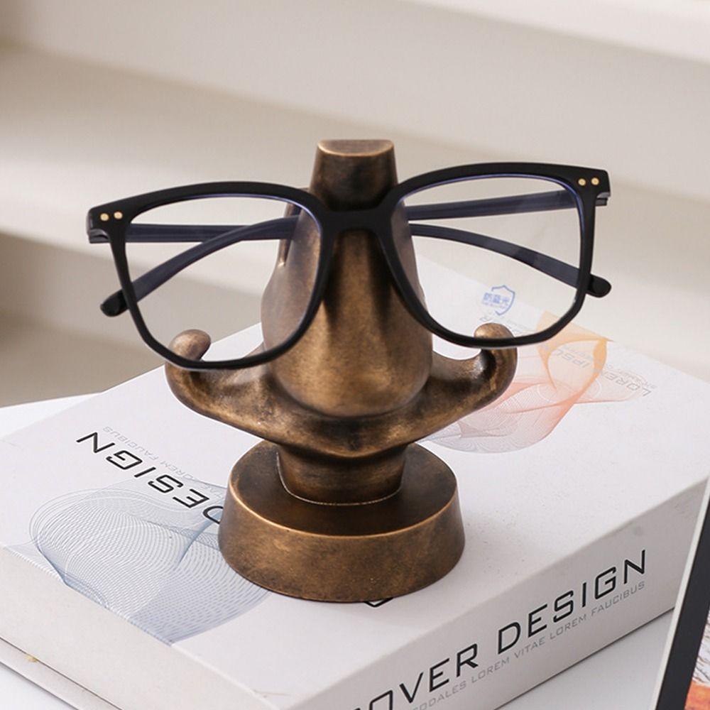 Creative Eyeglasses Stand Nose Shape Funny Sunglasses Display Stand Universal Space-Saving Nose Resin Sculpture Desk Use