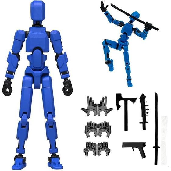 (Assembly Completed) Titan13 Action Figure Set,Upgrade Lucky Robot 13 Action Figure,3D Printed Multi-Jointed Movable,Nova 13 Action Figure for