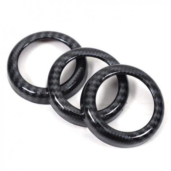 Carbon Fiber Air Conditioner Switch Cover CD Button Ring For Nissan 370Z 09-20