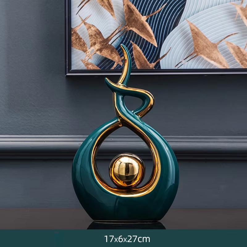 Ceramic Vase Statue Home Decor Modern Art White Pottery Crafts Ornaments Living Room Furniture Home Accessories Decoration Gifts
