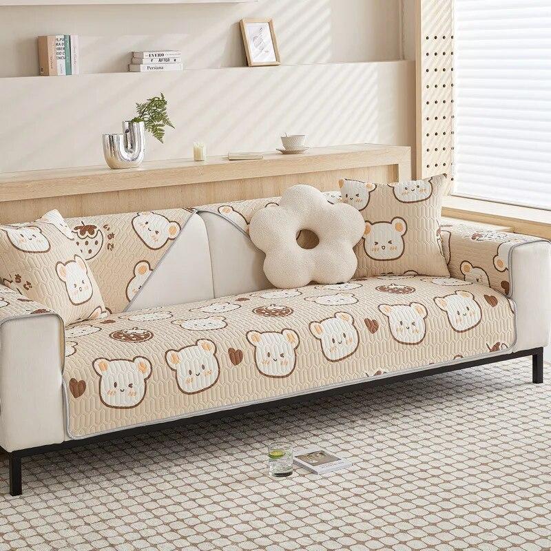 

Летний коврик с мультяшным принтом, нескользящая ледяная подушка, современный чехол для дивана 70X70cm 1pc