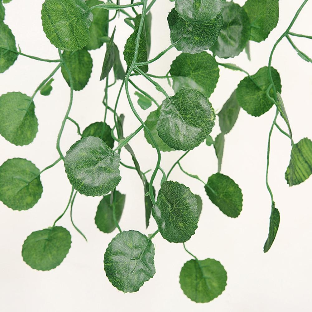 2Pc 90Cm Artificial Hanging Plant Greenery Vine Leaf Garland Begonia Leaf Rattan