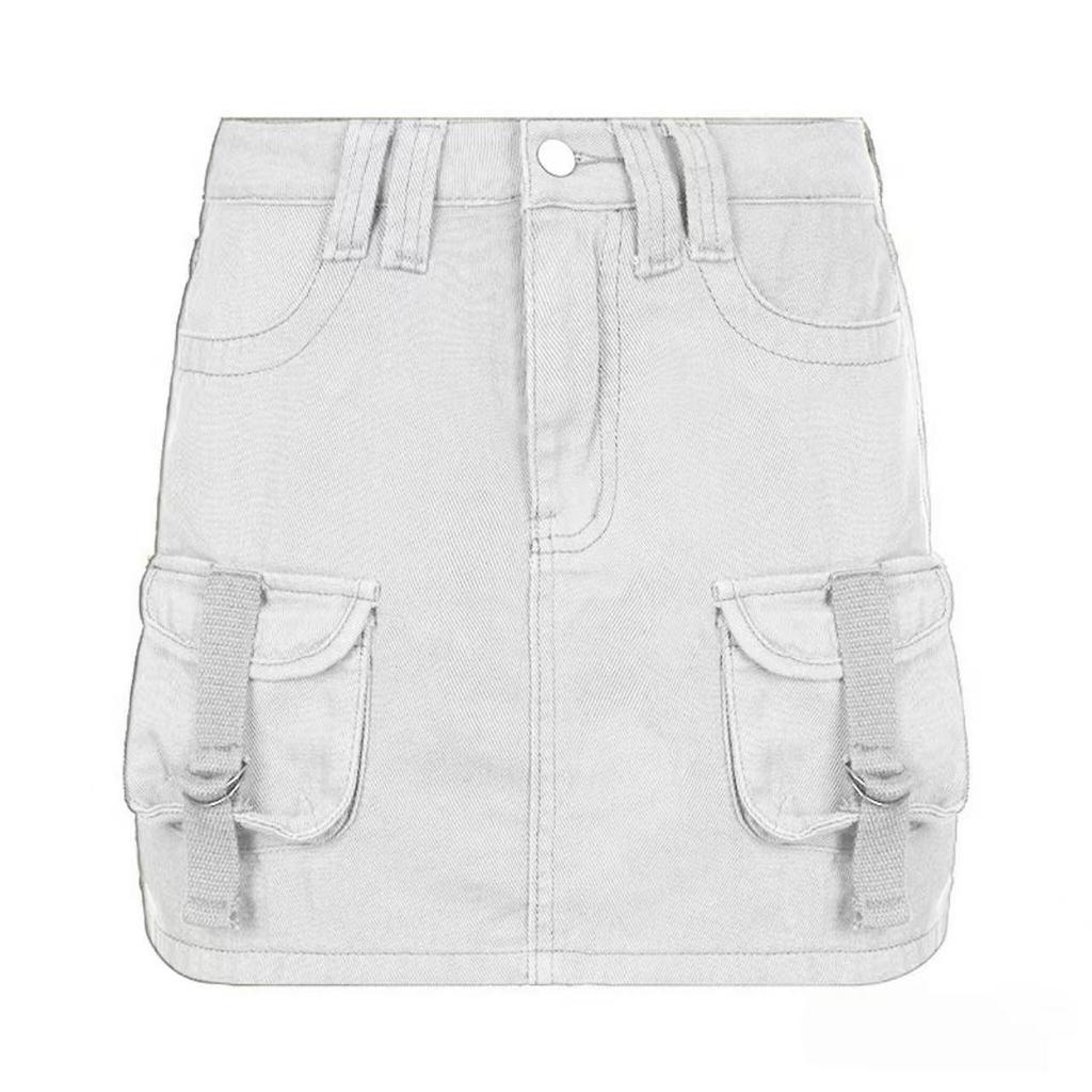 European & American Style Low-Waist Slim Hip Skirt - Autumn Solid Color