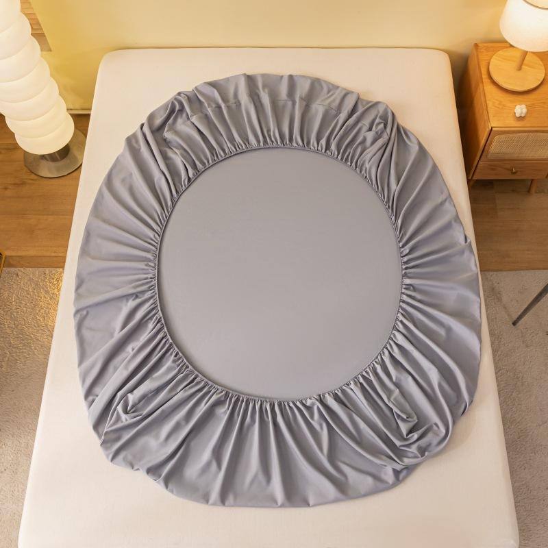 99% Waterproof Bed Sheet Cotton Fitted Sheet with Elastic Bands Non Slip Adjustable Mattress Covers Bed Protector Cover (with Pillowcase) 3pcs