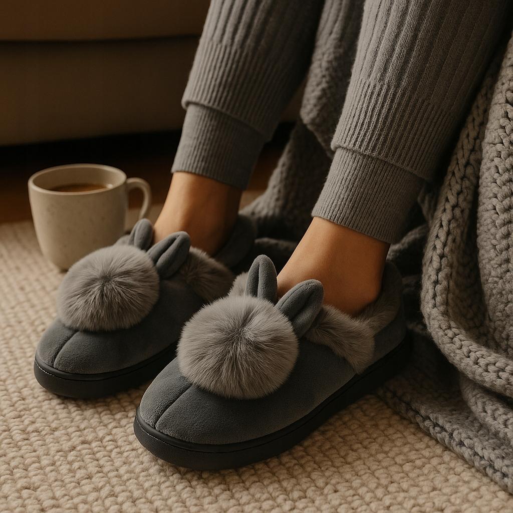 Women's Winter Slippers Warm Home Slippers Rabbit Size 36-37