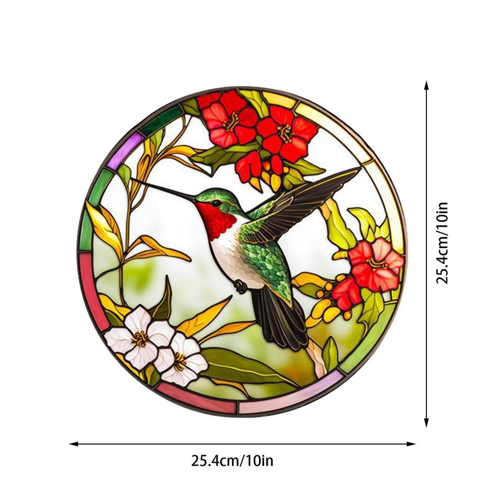 Hummingbird Window Decals Non-Adhesive Warning Sticker Double-Sided Design Decoration Tool For Home School Dormitory And Hotel