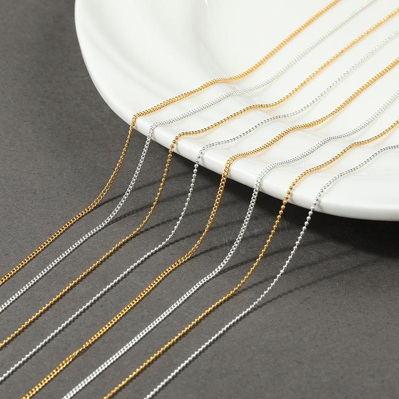 100Cm Mini Nail Steel Ball Chain Silver Gold Metal Manicure Accessories 3D Nail Art Decorations Nail Art Chains