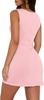 New Spring/Summer Solid Color Sleeveless Sexy Waist-Cinching Hip-Wrapping Short Skirt
