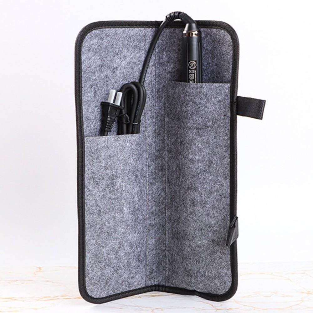 Felt Curling Iron Bag Heat-Resistant Dustproof Straightener Storage Pouch HighTemperature Curling Iron Insulation Mat