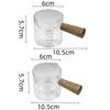 1pcs Glass Measuring Cup With Wood Handle Espresso Double Single Mouth Milk Coffee Clear Mug Coffee Supplies Kitchen Accessories