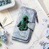 Fashion Astronaut Print Long Wallet PU Leather Multi Card Holder Portable Purse for Daily Use