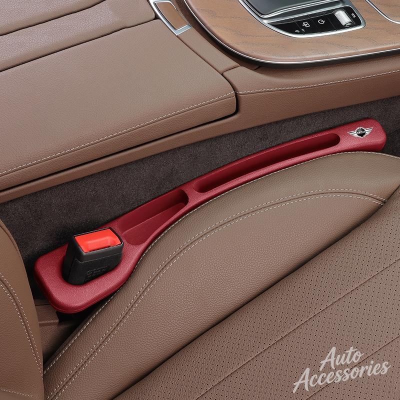 AAAPN1 Car Logo Seat Gap Plug Strip Side Seam Filler Leak Proof Accessory For BMW MINI Cooper One S Countryman Clubman JCW R50 R55 R56
