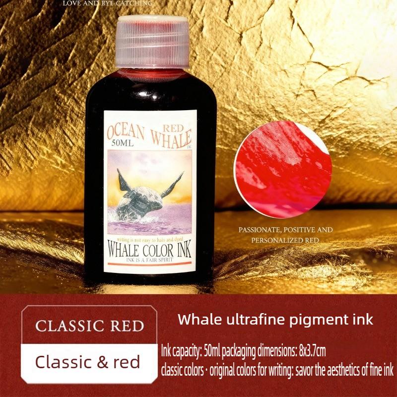 

Banmi Whale Series Fountain Pen Ink 50ml Smooth Writing Nano-grade Non-carbon for JINHAO School Office Supplies Stationery красный
