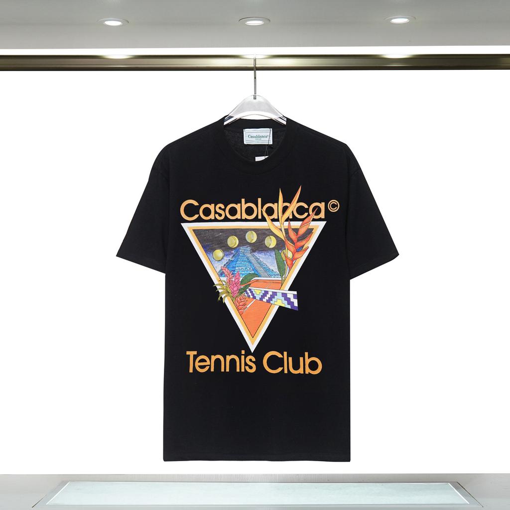Casablanca 23 Frühling und Sommer Neuheit Fantasie Tor Sternenhimmel Schloss Casa Buchstaben Logo Kurzarm Partner T-Shirt