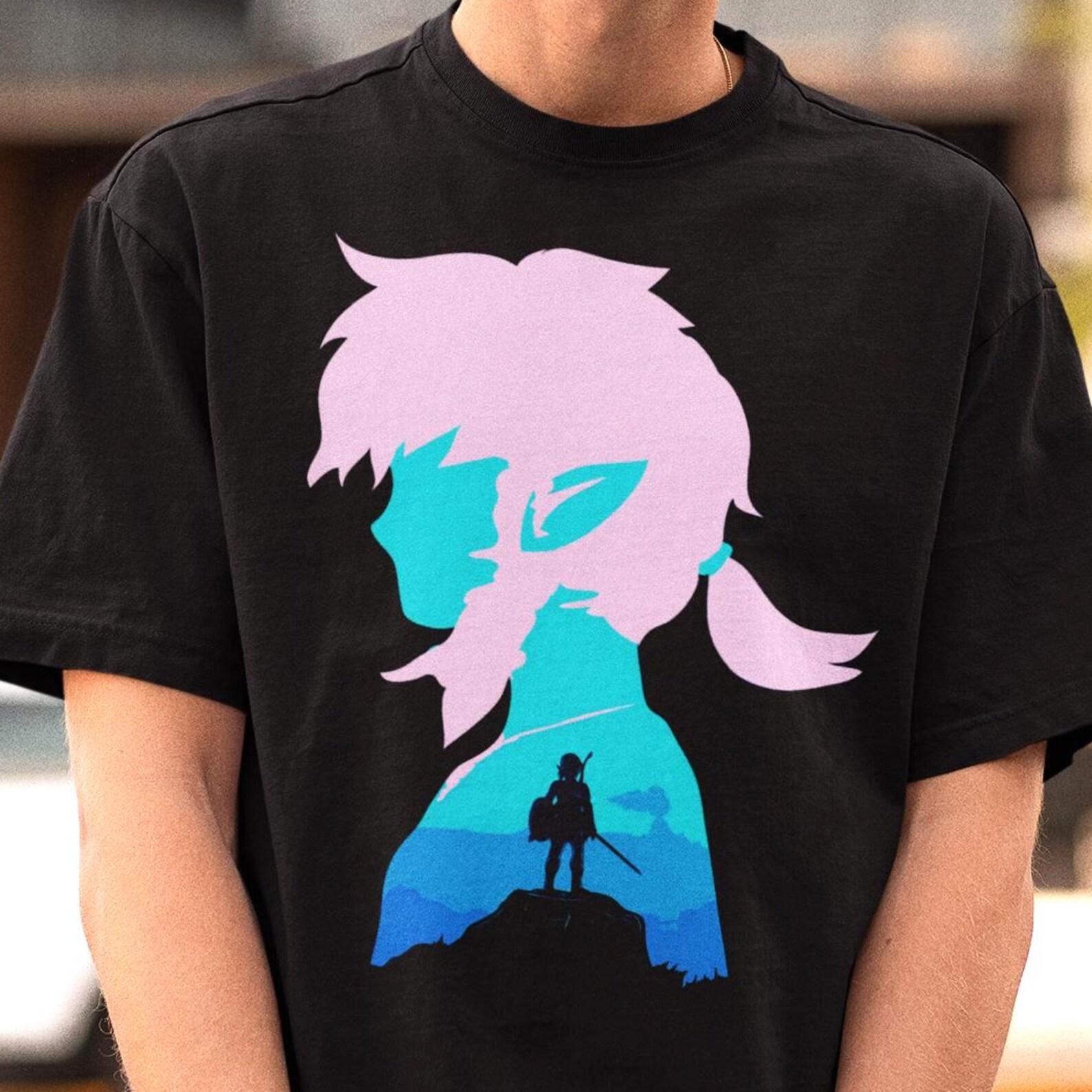 Link Silhouette Shirt - Legend of Zelda Tee,Loz Fan Gift S