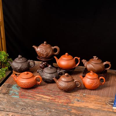 Lila Sand Teekanne Großer Reliefkrug Xishi Teebereiter Lila Sand Zinnoberkrug Haushalt Kung Fu Teeset