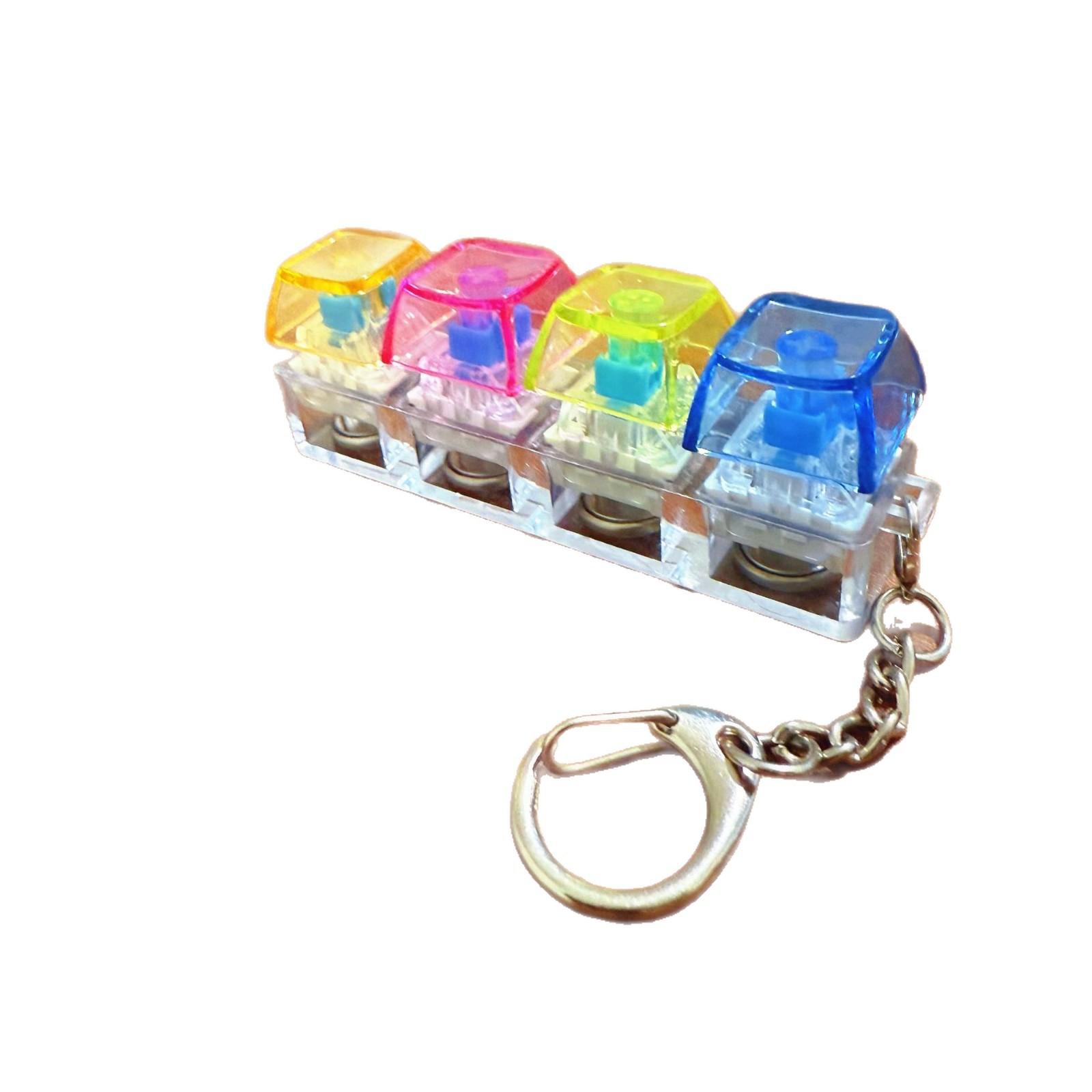 4-Key Russian Strip Popular Mechanical Keyboard Combination Shaft Tester Decompression Toy Keychain Bag Pendant