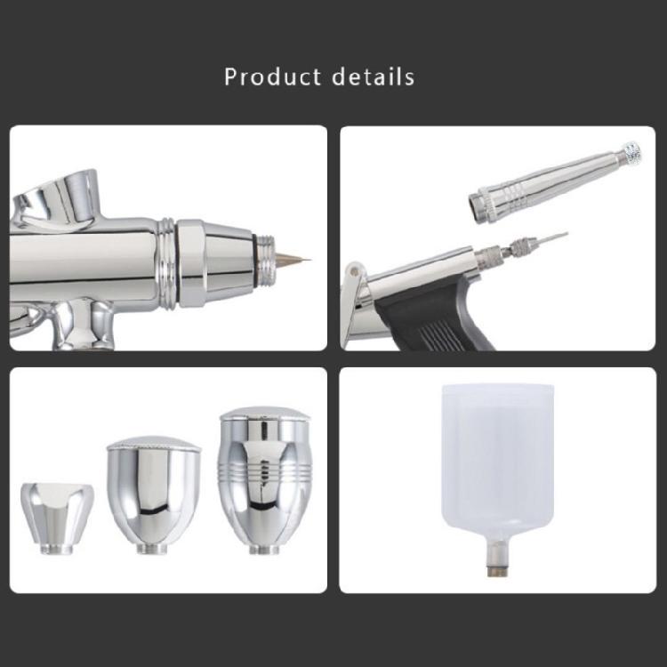 Airbrush Kit Single Action Airbrush Guns with 0.38 & 0.5mm Needles 1/2 1/4OZ