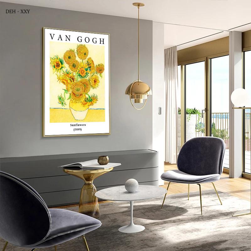 Impresionistické umělecké dílo Van Gogh Hvězdná noc Slunečnice Umění Plátno Malba Tisky Plakát Nástěnné obrázky Domácí Obývací pokoj Dekor