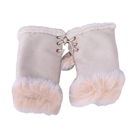 

Жіночі рукавички без пальців Зимові замшеві рукавички зі штучного хутра Теплі пухнасті рукавички-мітенки з половиною пальця для жінок, дівчат, підлітків Для письма, друку