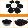 12Pcs/Set Pot Stackable Protectors Washable Scratch-proof Hexagon Flower Shape Pan Pads for Kitchen