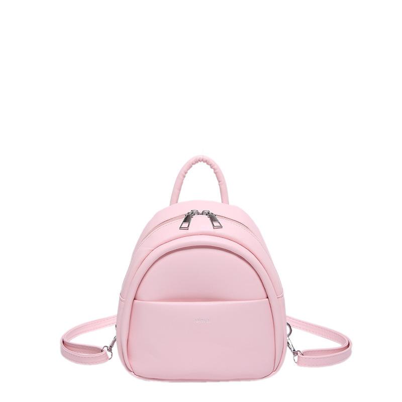 Schoolbag Texture Foreign Style Casual New 1011 Fresh Solid Color Popular Fashion Travel Portable Shoulder Backpack