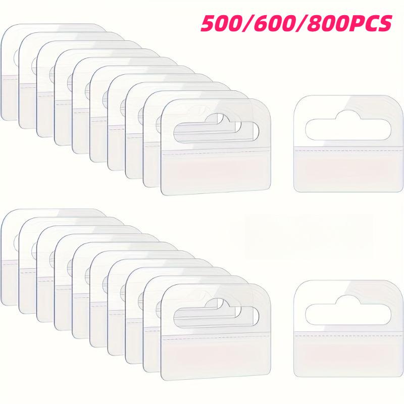 500/600/800 Stück Kunststoff-Aufhängehaken Selbstklebende Sockelaufhänger Strapazierfähige Display-Etiketten für Einzelhandel Kleine Unternehmen Geschäfte