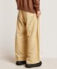 DAMP Wide-Fit Double-Pleated Slacks Beige