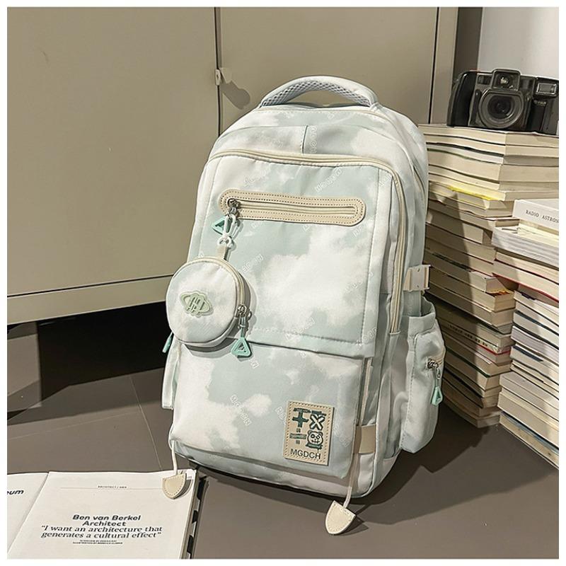 New High-value Tie-dye Contrasting Colors, Fresh and Sweet Backpack, Large-capacity Backpack for Junior High School Students