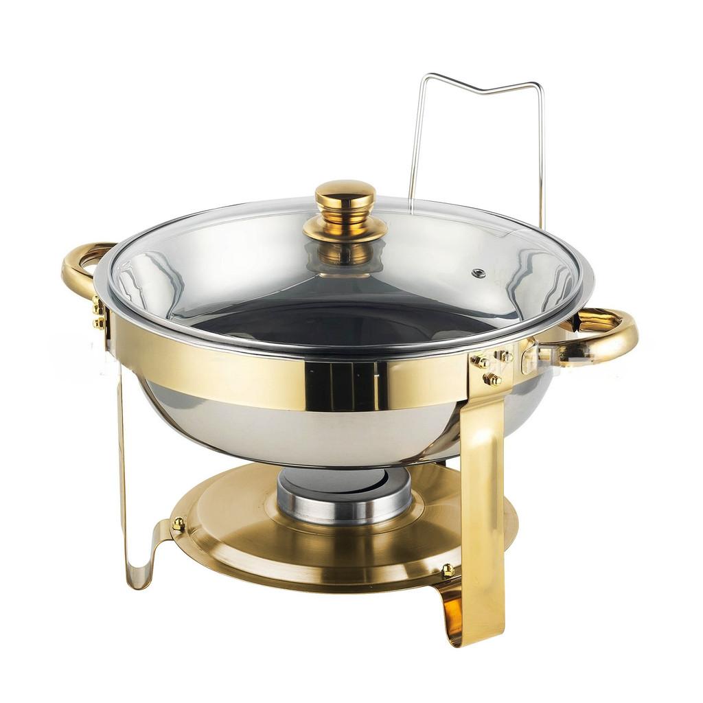 Large Capacity Stainless Steel Buffet Stove Hotel Insulation Stove Restaurant Circular Alcohol Heating Stove Food Heater