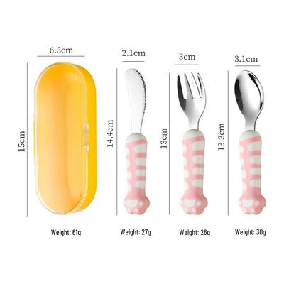 ZISIZ Edelstahl Baby Tragbares Besteckset