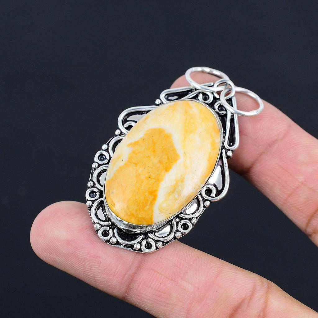 Daughters Day Deal 925 Sterling Silver Mookaite Stone Ethnic New Pendant Jewelry