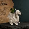 Elegant Color Desk Accessory 3D Printed Dragon Planter, Creative Flower Pot with Storage, Artistic Small for Figurine Decor Home Office, Unique