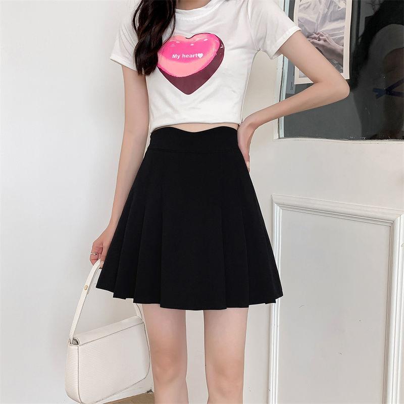 

Женская черная миди-юбка А-силуэта с плиссировкой и высокой талией - Тренд лета 2024, Приталенный миниатюрный крой, Стиль JK S чёрный