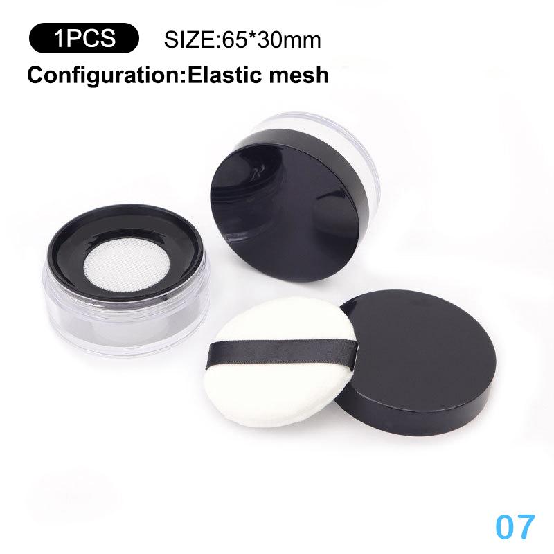 1Pcs Portable Plastic Powder Box Empty Loose Powder Container With Sieve Mirror Cosmetic Sifter Jar Travel Makeup Accessories