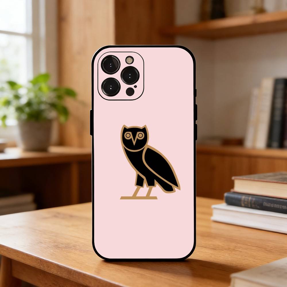 Drake O-OvO O-OWL Phone Case For iPhone17,16,15,14,13,12Plus,Pro Max,XS,5G Soft Silicone Black Cover