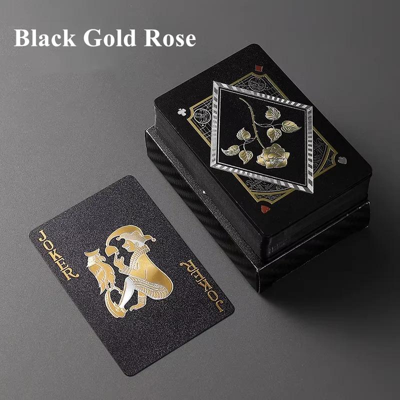 

Color Black Gold Playing Card Game Card Group Waterproof Poker Suit Magic Dmagic Package Board Game Gift Collection