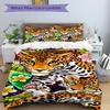 3pcs Leopard Print Duvet Cover Set - Machine Washable, Includes 1 Cover and 2 Pillowcases, No Core Included yy251013023